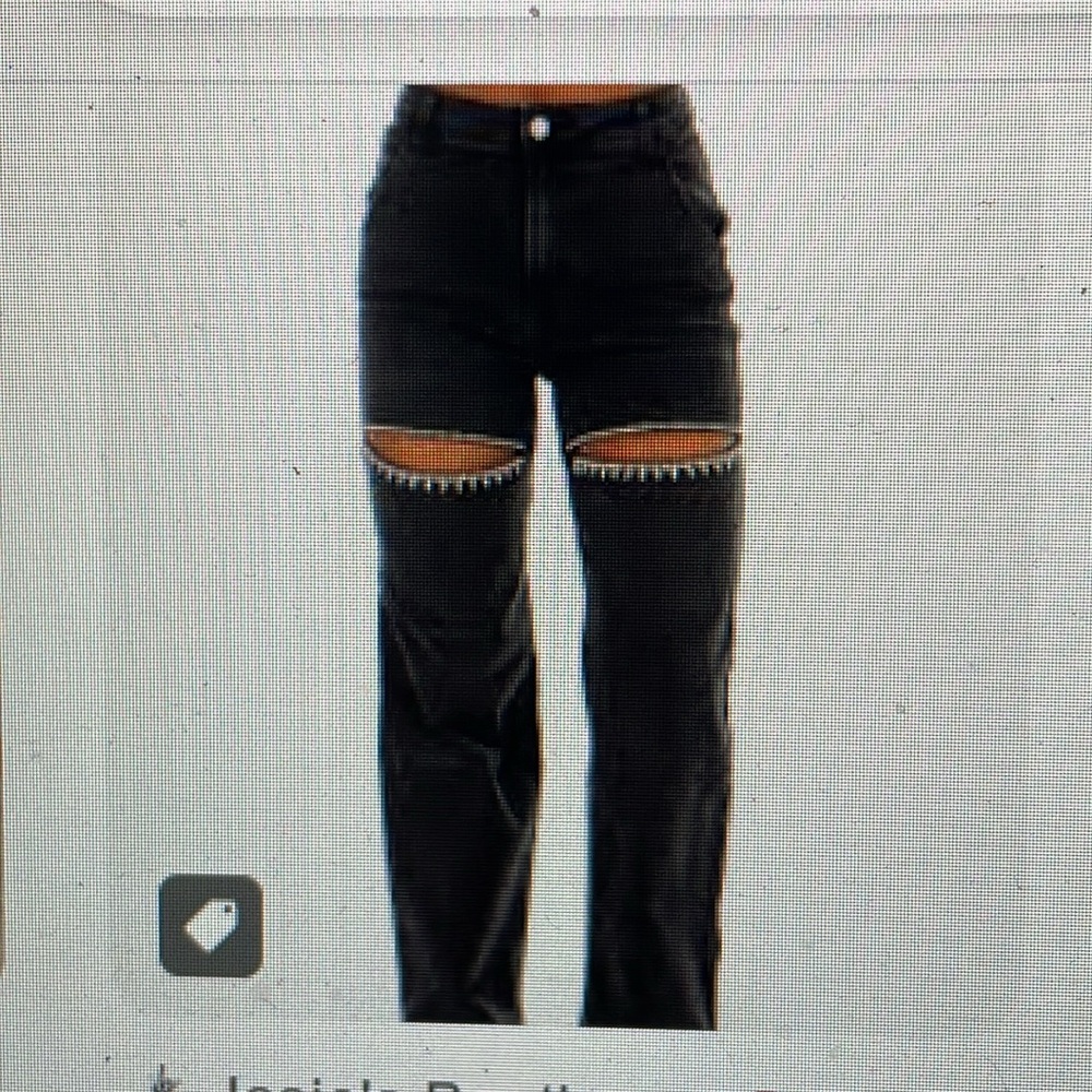 Flying angel high rise Black Jeans with Unique Diamond embossed Cut-Out Design
